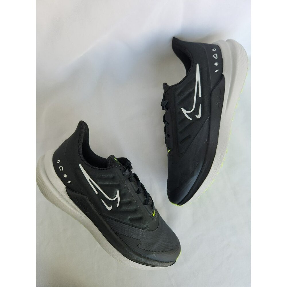 10 WOMEN'S NIKE AIR WINFLO 9 SHIELD BLACK